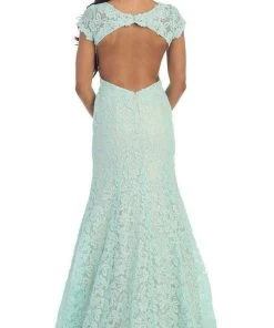 May Queen - Floral Fitted Cutout Trumpet Evening Dress Formal Gowns 25 May Queen - Floral Fitted Cutout Trumpet Evening Dress Formal Gowns