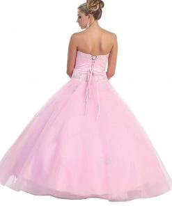 May Queen - Floral Jeweled Sweetheart Formal Ballgown Plus Size Dresses