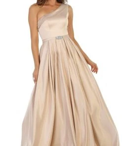 Formal Gowns May Queen - Foldover Asymmetric A-line Evening Dress 20 Formal Gowns May Queen - Foldover Asymmetric A-line Evening Dress