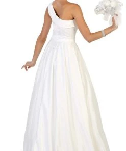 Formal Gowns May Queen - Foldover Asymmetric A-line Evening Dress 15 Formal Gowns May Queen - Foldover Asymmetric A-line Evening Dress