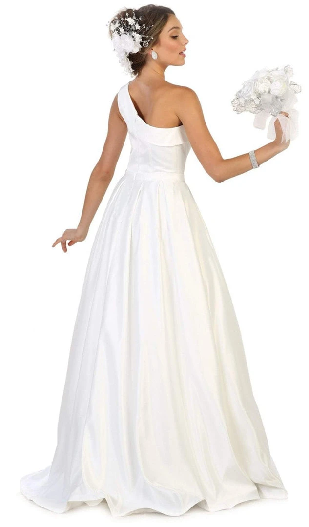 Formal Gowns May Queen - Foldover Asymmetric A-line Evening Dress 6 Formal Gowns May Queen - Foldover Asymmetric A-line Evening Dress