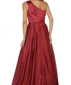 Formal Gowns May Queen - Foldover Asymmetric A-line Evening Dress 18 Formal Gowns May Queen - Foldover Asymmetric A-line Evening Dress