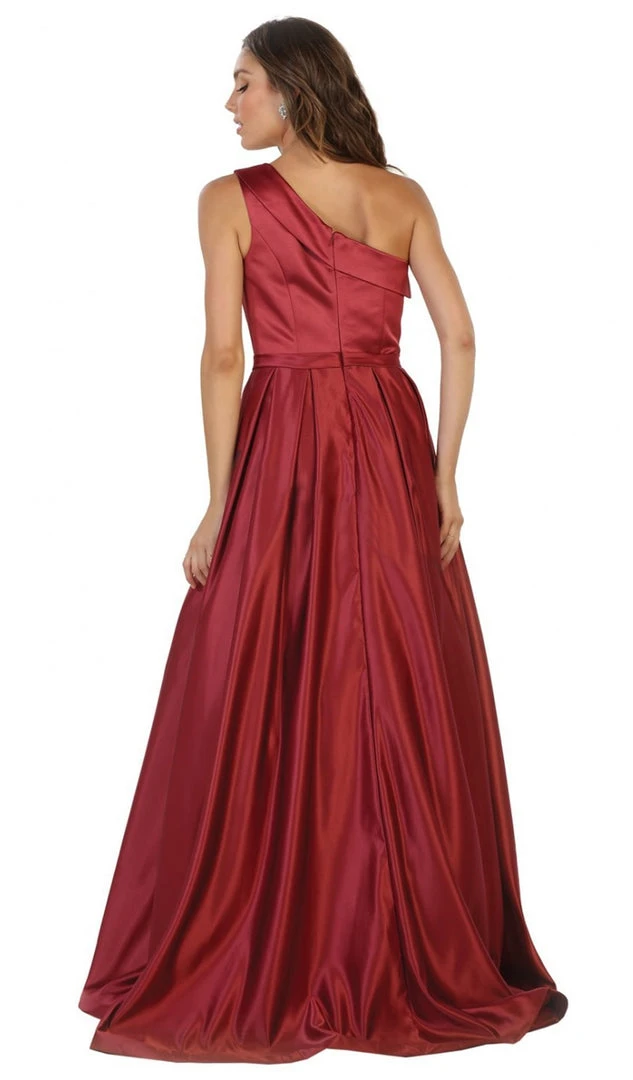 Formal Gowns May Queen - Foldover Asymmetric A-line Evening Dress 9 Formal Gowns May Queen - Foldover Asymmetric A-line Evening Dress