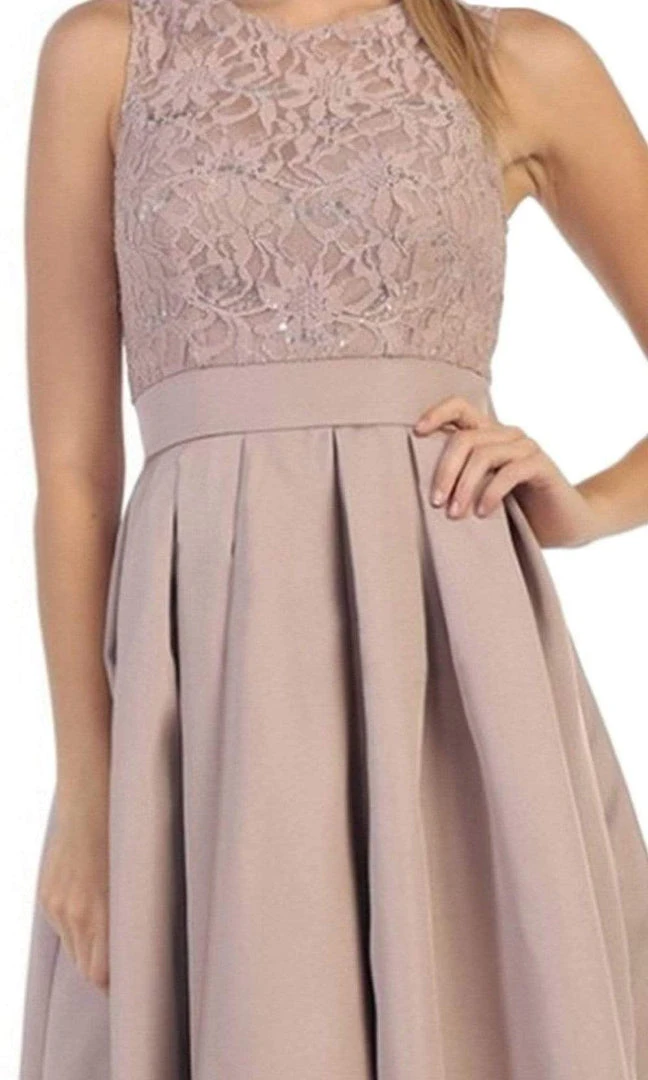 May Queen - High Low Illusion Jewel A-line Evening Dress MQ1411 Formal Gowns 4 May Queen - High Low Illusion Jewel A-line Evening Dress MQ1411 Formal Gowns