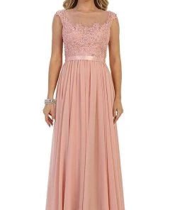 May Queen - Illusion Jewel A-Line Evening Dress Bridesmaid Dresses 7 May Queen - Illusion Jewel A-Line Evening Dress Bridesmaid Dresses