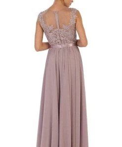 May Queen - Illusion Jewel A-Line Evening Dress Bridesmaid Dresses 6 May Queen - Illusion Jewel A-Line Evening Dress Bridesmaid Dresses