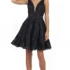 May Queen - Illusion Plunging Sleeveless Cocktail Dress Cocktail Dresses
