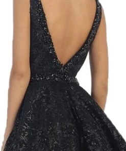 May Queen - Illusion Plunging Sleeveless Cocktail Dress Cocktail Dresses