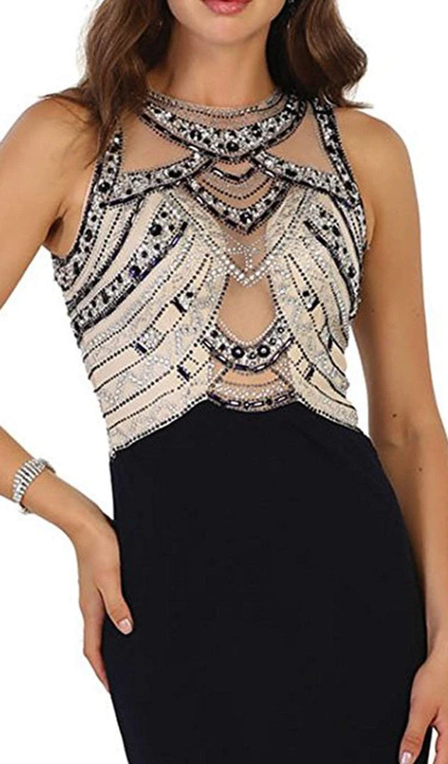 Formal Gowns May Queen - Jewel Embellished Sleeveless Evening Gown 4 Formal Gowns May Queen - Jewel Embellished Sleeveless Evening Gown