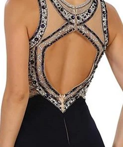 Formal Gowns May Queen - Jewel Embellished Sleeveless Evening Gown 9 Formal Gowns May Queen - Jewel Embellished Sleeveless Evening Gown