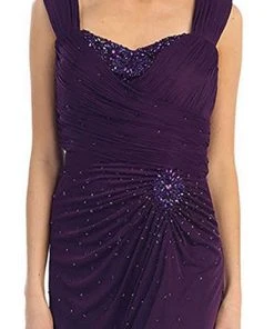 May Queen - Jeweled Ruched Sweetheart High Slit Prom Dress 11 May Queen - Jeweled Ruched Sweetheart High Slit Prom Dress