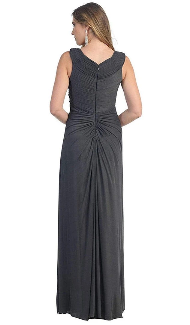 May Queen - Jeweled Ruched Sweetheart High Slit Prom Dress 8 May Queen - Jeweled Ruched Sweetheart High Slit Prom Dress