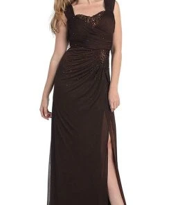 May Queen - Jeweled Ruched Sweetheart High Slit Prom Dress 17 May Queen - Jeweled Ruched Sweetheart High Slit Prom Dress