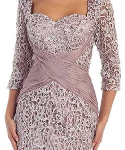 Formal Gowns May Queen - Lace Crisscrossed Shirring Mermaid Evening Gown