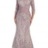 Formal Gowns May Queen - Lace Crisscrossed Shirring Mermaid Evening Gown