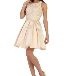 May Queen - Lace Jewel A-line Cocktail Dress Cocktail Dresses