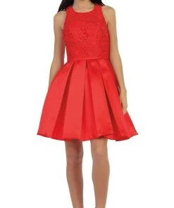 May Queen - Lace Jewel A-line Cocktail Dress Cocktail Dresses