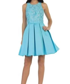 May Queen - Lace Jewel A-line Cocktail Dress Cocktail Dresses