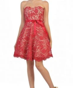 May Queen - Lace Sweetheart A-line Cocktail Dress