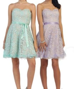 May Queen - Lace Sweetheart A-line Cocktail Dress
