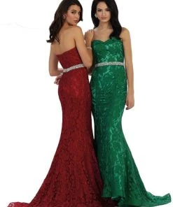 May Queen - Lace Sweetheart Trumpet Evening Dress Formal Gowns 16 May Queen - Lace Sweetheart Trumpet Evening Dress Formal Gowns