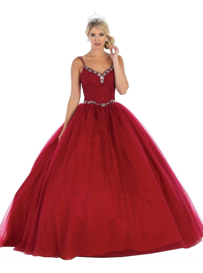 May Queen - LK106 Embroidered V-neck Ballgown 7 May Queen - LK106 Embroidered V-neck Ballgown