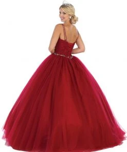 May Queen - LK106 Embroidered V-neck Ballgown 13 May Queen - LK106 Embroidered V-neck Ballgown