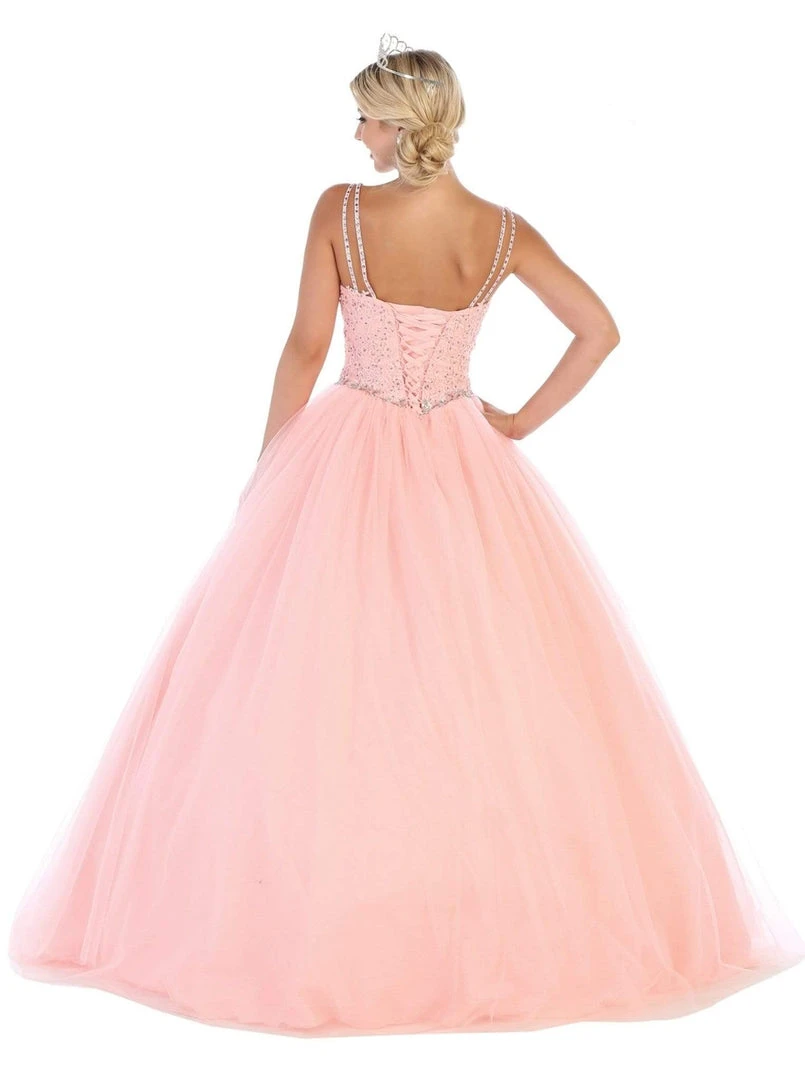May Queen - LK106 Embroidered V-neck Ballgown 4 May Queen - LK106 Embroidered V-neck Ballgown