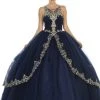 May Queen - LK117 Appliqued Scoop Pleated Ballgown
