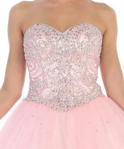 Formal Gowns May Queen - LK83 Bejeweled Sweetheart Evening Gown