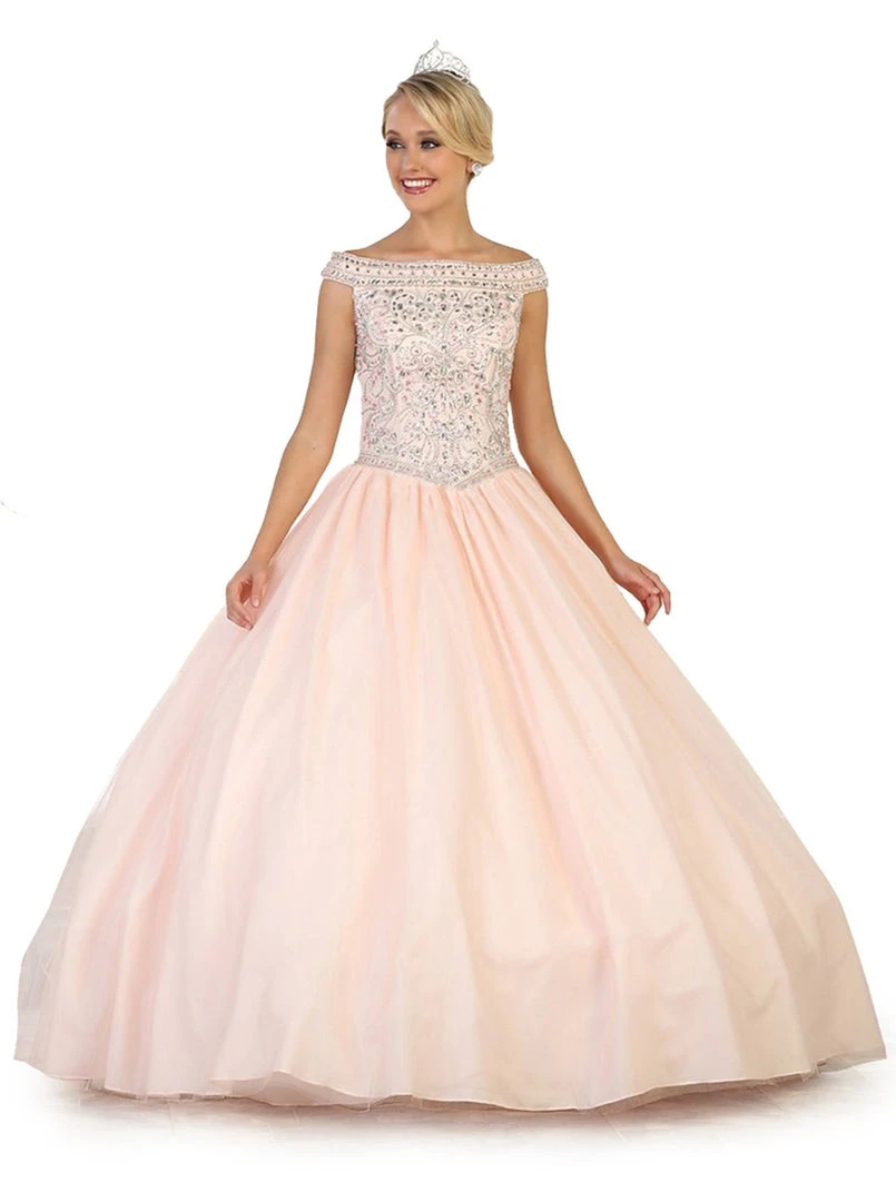 May Queen - LK91 Embellished Off-Shoulder Quinceañera Ballgown Formal Gowns 3 May Queen - LK91 Embellished Off-Shoulder Quinceañera Ballgown Formal Gowns