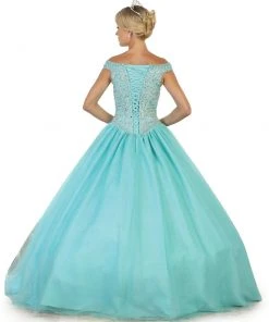 May Queen - LK91 Embellished Off-Shoulder Quinceañera Ballgown Formal Gowns 11 May Queen - LK91 Embellished Off-Shoulder Quinceañera Ballgown Formal Gowns