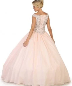 May Queen - LK91 Embellished Off-Shoulder Quinceañera Ballgown Formal Gowns 9 May Queen - LK91 Embellished Off-Shoulder Quinceañera Ballgown Formal Gowns