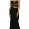 May Queen - Mesh Beaded Sleeveless Two-Piece Sheath Evening Gown Formal Gowns 2 May Queen - Mesh Beaded Sleeveless Two-Piece Sheath Evening Gown Formal Gowns
