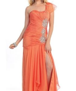 May Queen - MQ-1013 Ruched Sweetheart A-line Evening Dress Formal Gowns