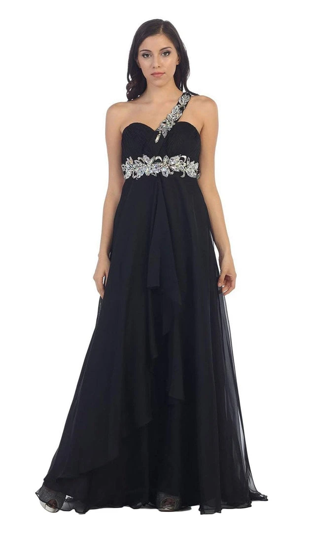 Formal Gowns May Queen - MQ1028 Ornate Strap Ruched Sweetheart A-line Prom Dress 10 Formal Gowns May Queen - MQ1028 Ornate Strap Ruched Sweetheart A-line Prom Dress