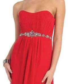 Formal Gowns May Queen - MQ1036B Strapless Pleated Bodice A-Line Long Formal Dress