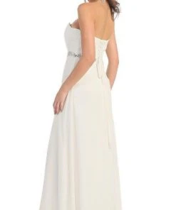 Formal Gowns May Queen - MQ1036B Strapless Pleated Bodice A-Line Long Formal Dress