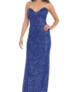 Formal Gowns May Queen - MQ1196 Sparkling Sequined Sweetheart Prom Gown
