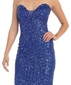 Formal Gowns May Queen - MQ1196 Sparkling Sequined Sweetheart Prom Gown 8 Formal Gowns May Queen - MQ1196 Sparkling Sequined Sweetheart Prom Gown