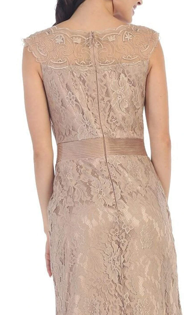 May Queen - MQ1237 Charming Cap Sleeved Bateau Neck Long Formal Dress 8 May Queen - MQ1237 Charming Cap Sleeved Bateau Neck Long Formal Dress