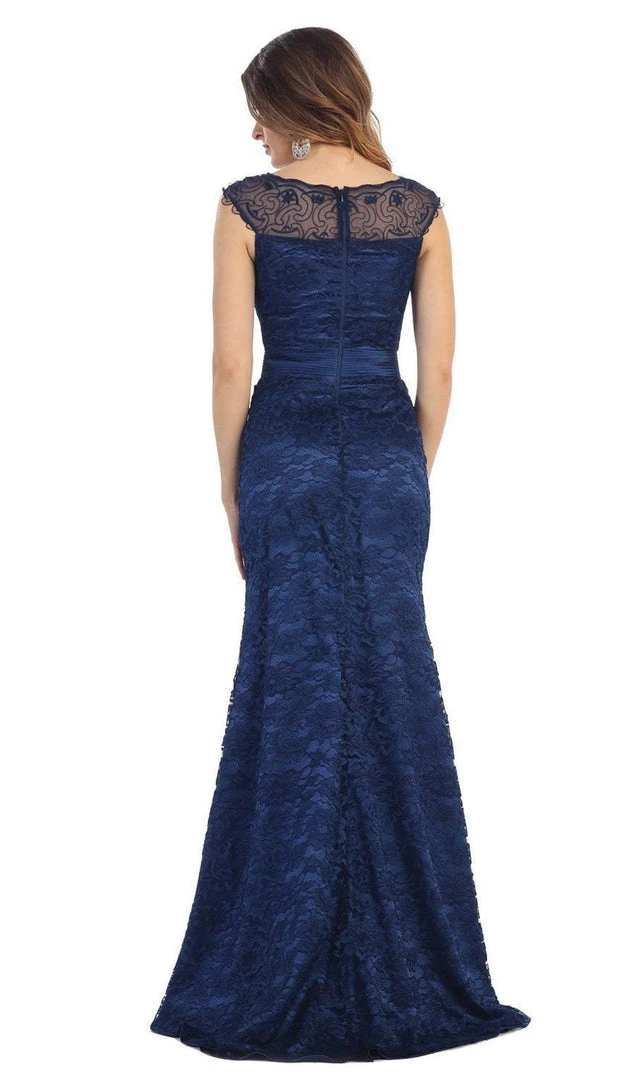 May Queen - MQ1237 Charming Cap Sleeved Bateau Neck Long Formal Dress 10 May Queen - MQ1237 Charming Cap Sleeved Bateau Neck Long Formal Dress