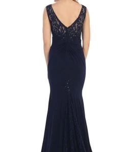 May Queen - MQ1250 Embroidered Sleeveless Bateau Neck Evening Dress Formal Gowns 12 May Queen - MQ1250 Embroidered Sleeveless Bateau Neck Evening Dress Formal Gowns