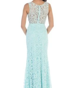 Formal Gowns May Queen - MQ1295 Stunning Beaded And Laced Illusion Sleeveless Long Formal Dress 13 Formal Gowns May Queen - MQ1295 Stunning Beaded And Laced Illusion Sleeveless Long Formal Dress