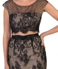 Formal Gowns May Queen - MQ1493 Two Piece Scoop Lace And Mesh Evening Gown 7 Formal Gowns May Queen - MQ1493 Two Piece Scoop Lace And Mesh Evening Gown