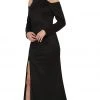 Formal Gowns May Queen - MQ1544 Long Sleeve Bateau Sheath Prom Dress 2 Formal Gowns May Queen - MQ1544 Long Sleeve Bateau Sheath Prom Dress