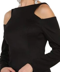 Formal Gowns May Queen - MQ1544 Long Sleeve Bateau Sheath Prom Dress 10 Formal Gowns May Queen - MQ1544 Long Sleeve Bateau Sheath Prom Dress