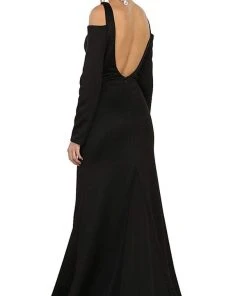 Formal Gowns May Queen - MQ1544 Long Sleeve Bateau Sheath Prom Dress 9 Formal Gowns May Queen - MQ1544 Long Sleeve Bateau Sheath Prom Dress