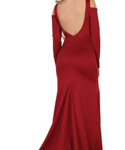 Formal Gowns May Queen - MQ1544 Long Sleeve Bateau Sheath Prom Dress 13 Formal Gowns May Queen - MQ1544 Long Sleeve Bateau Sheath Prom Dress