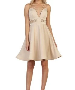 May Queen - MQ1566 Strappy Sweetheart A-Line Cocktail Dress Cocktail Dresses